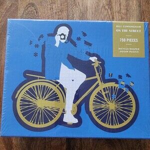 Potter Puzzles Bill Cunningham On The Street 750 Pc Bicycle Jigsaw Puzzle Blue